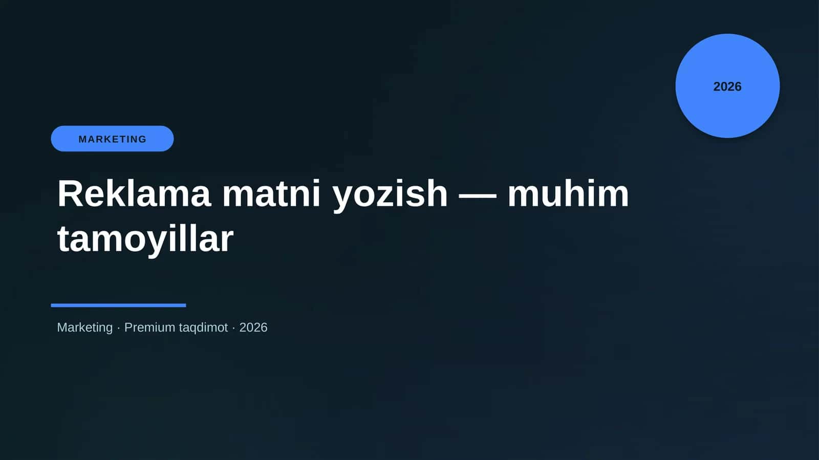 Reklama matni yozish — muhim tamoyillar 1