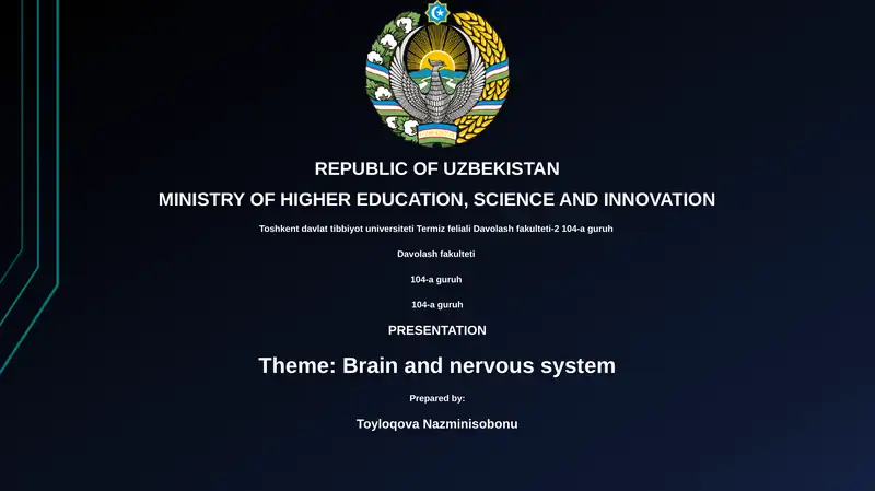 BRAIN AND NERVOUS SYSTEM 1