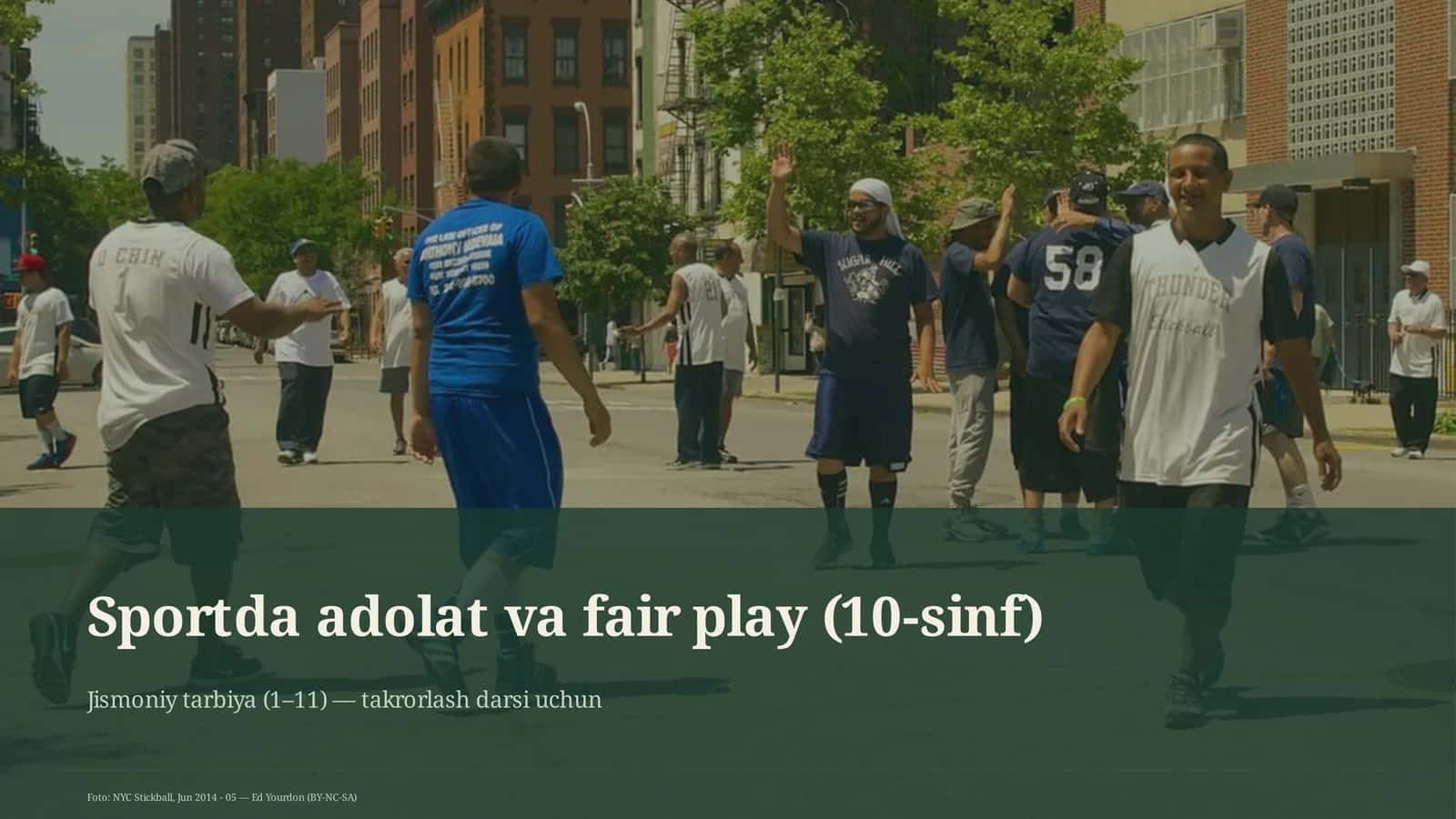 Sportda adolat va fair play (10-sinf) 1