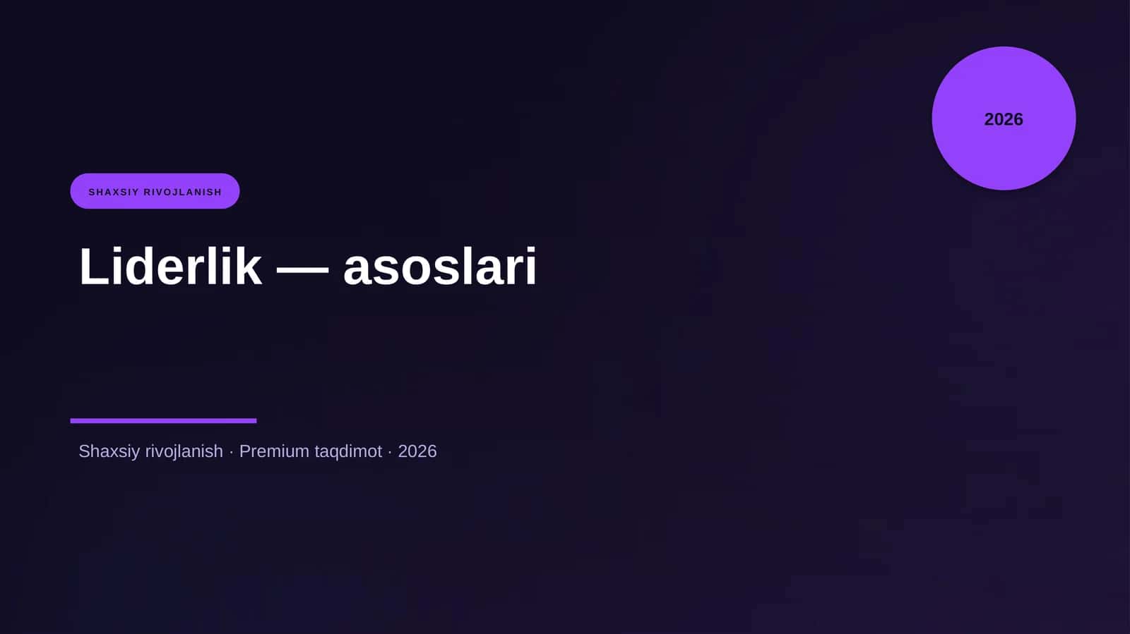 Liderlik — asoslari 1