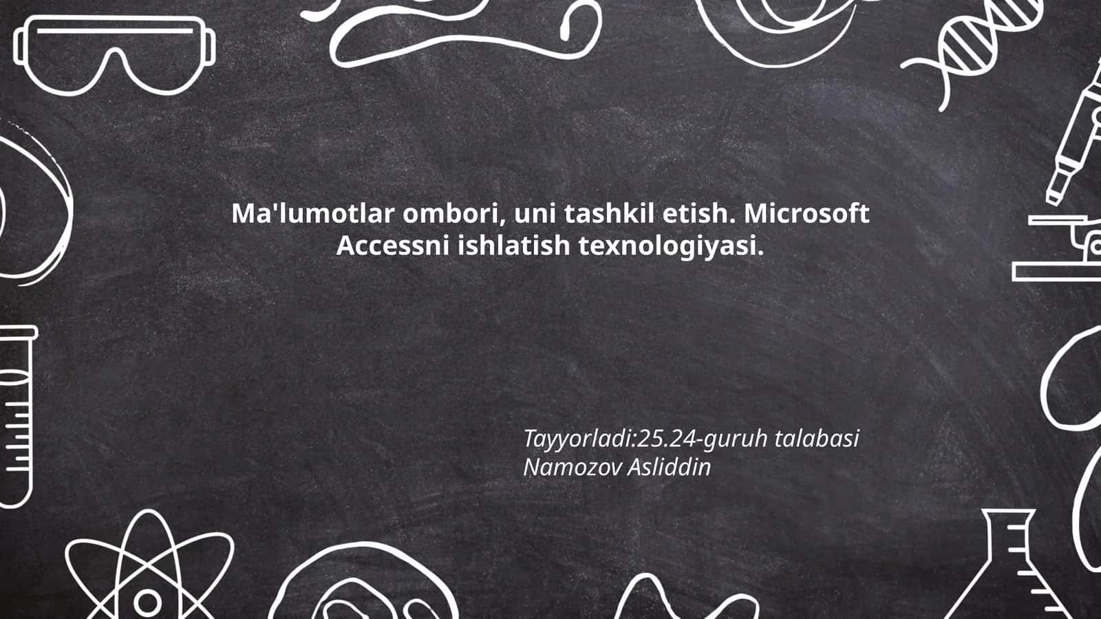 Ma'lumotlar omborini loyihalashtirish jarayoni 1