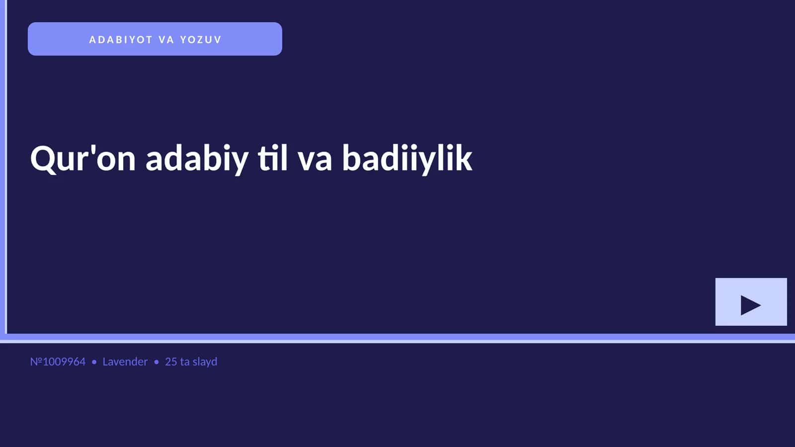 Qur'on adabiy til va badiiylik 1