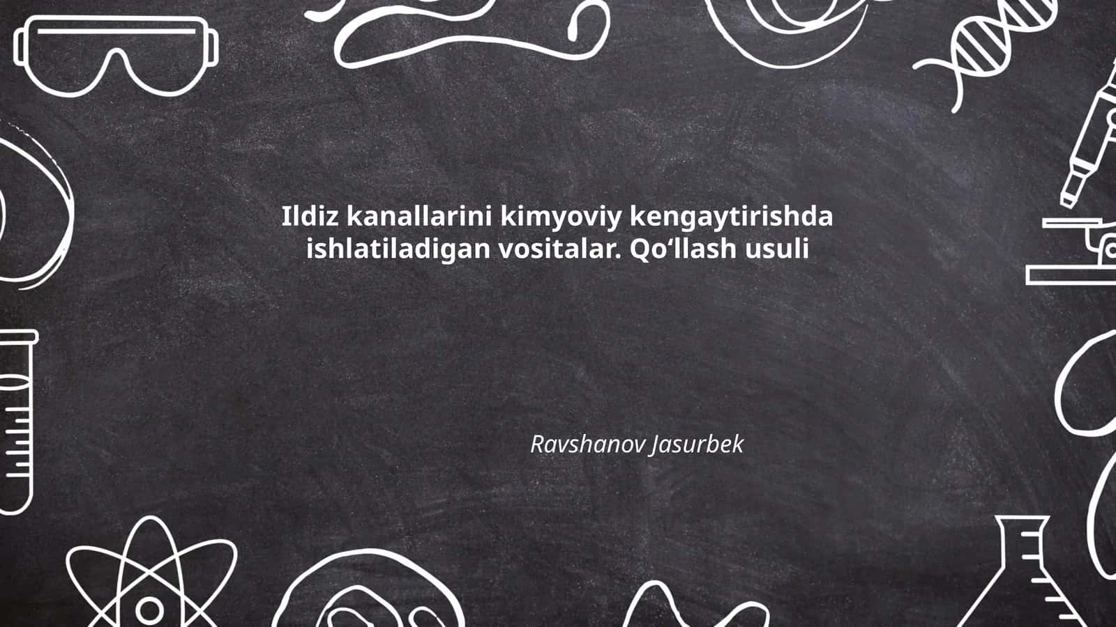 Ildiz kanallarini kimyoviy kengaytirishda ishlatiladigan vositalar. Qoʻllash usuli 1
