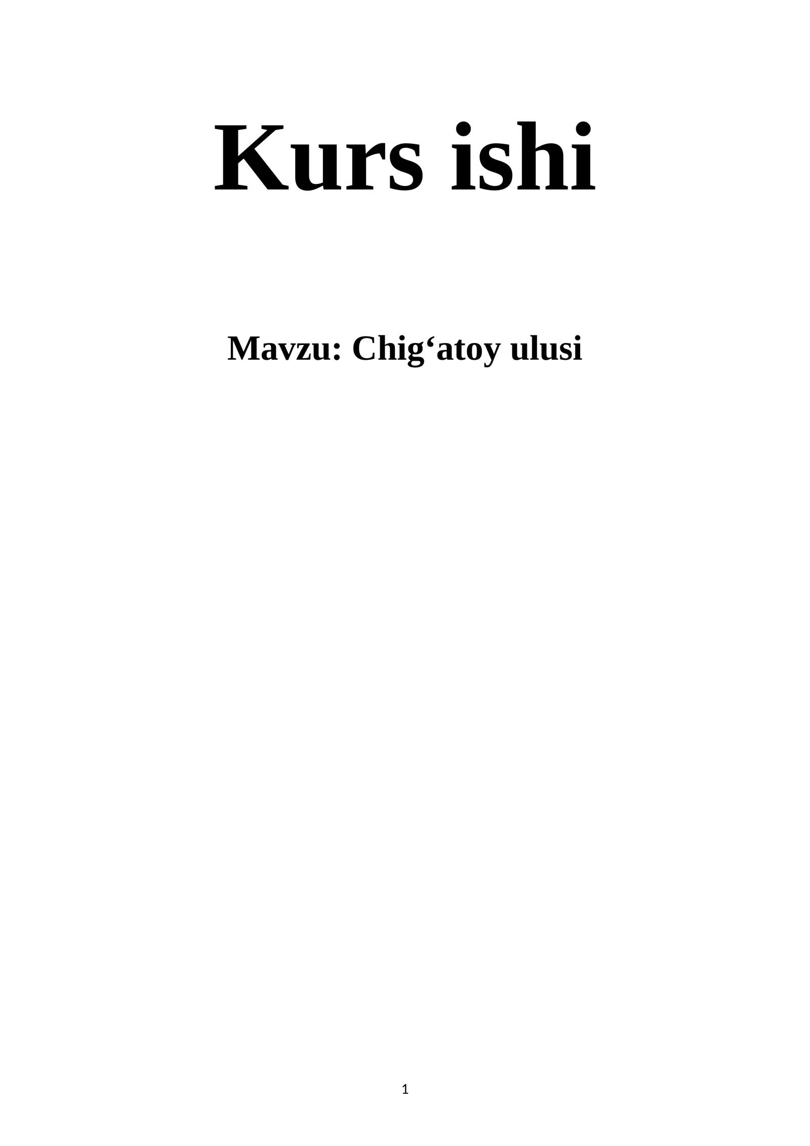 Chig‘atoy ulusi 1