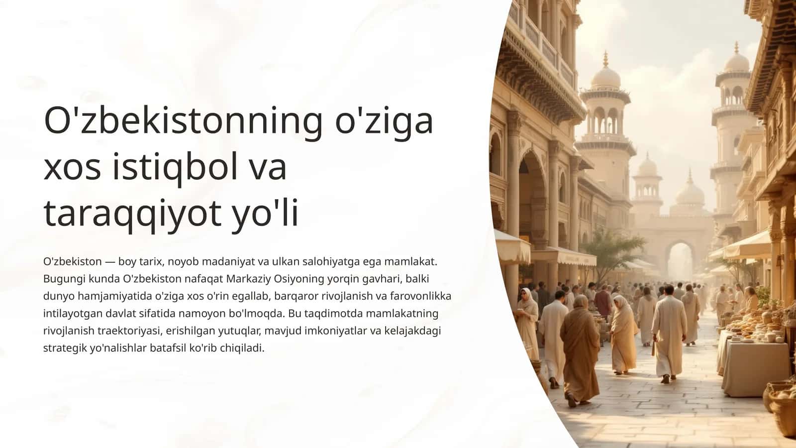 O'zbekistonning o'ziga xos istiqbollari 1