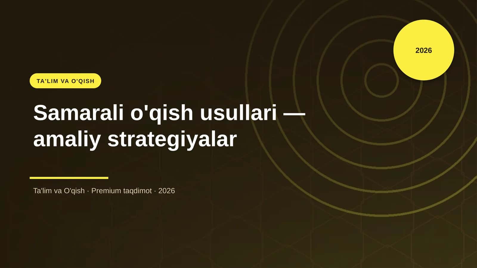 Samarali o'qish usullari — amaliy strategiyalar 1