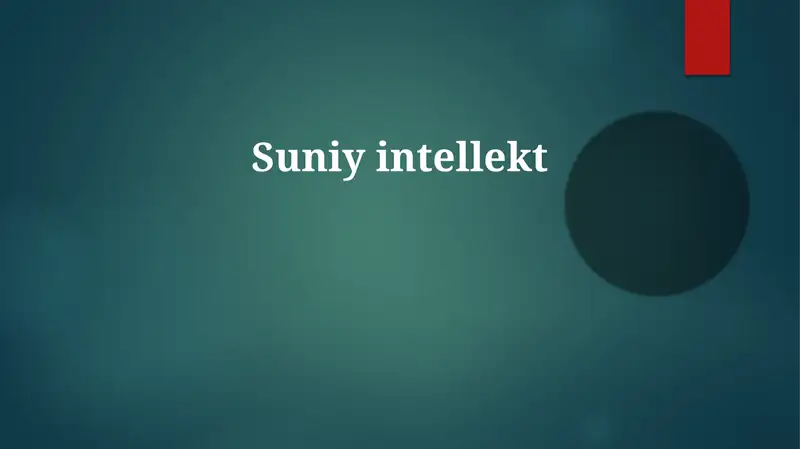 Sun'iy intellekt 1