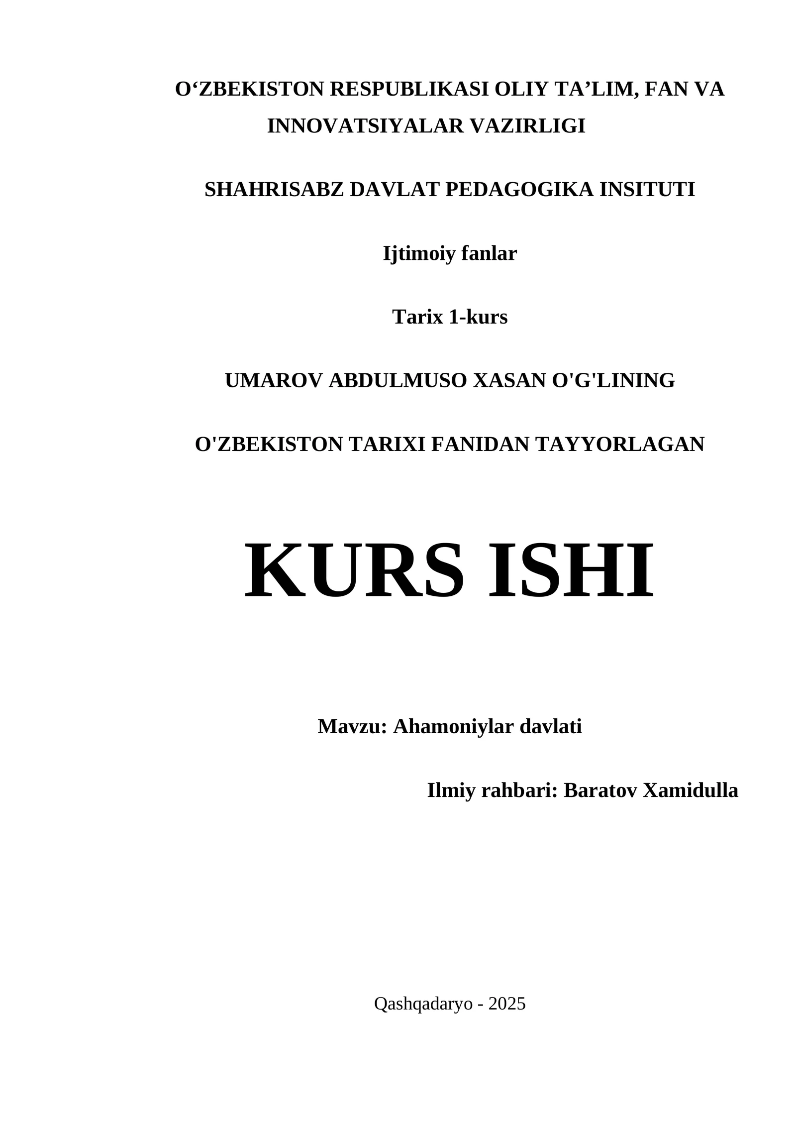 Ahamoniylar davlati 1