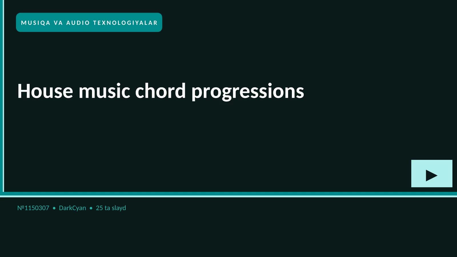 MUSIQA VA AUDIO TEXNOLOGIYALAR 1