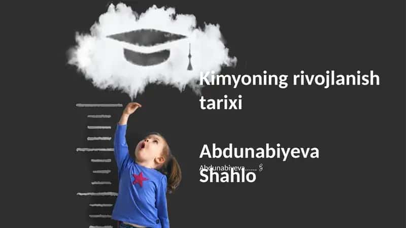 Kimyoning rivojlanish tarixi 1
