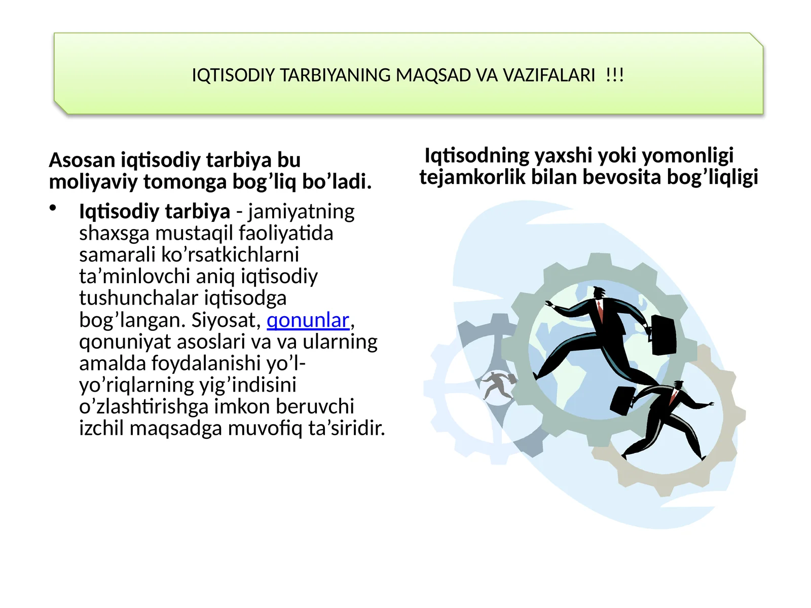 Iqtisodiy tarbiya 1