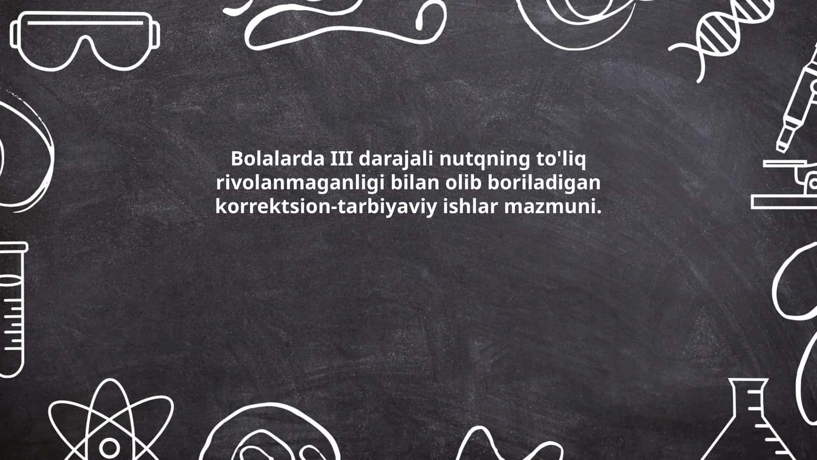 Bolalarda III darajali nutqning to'liq rivolanmaganligi 1