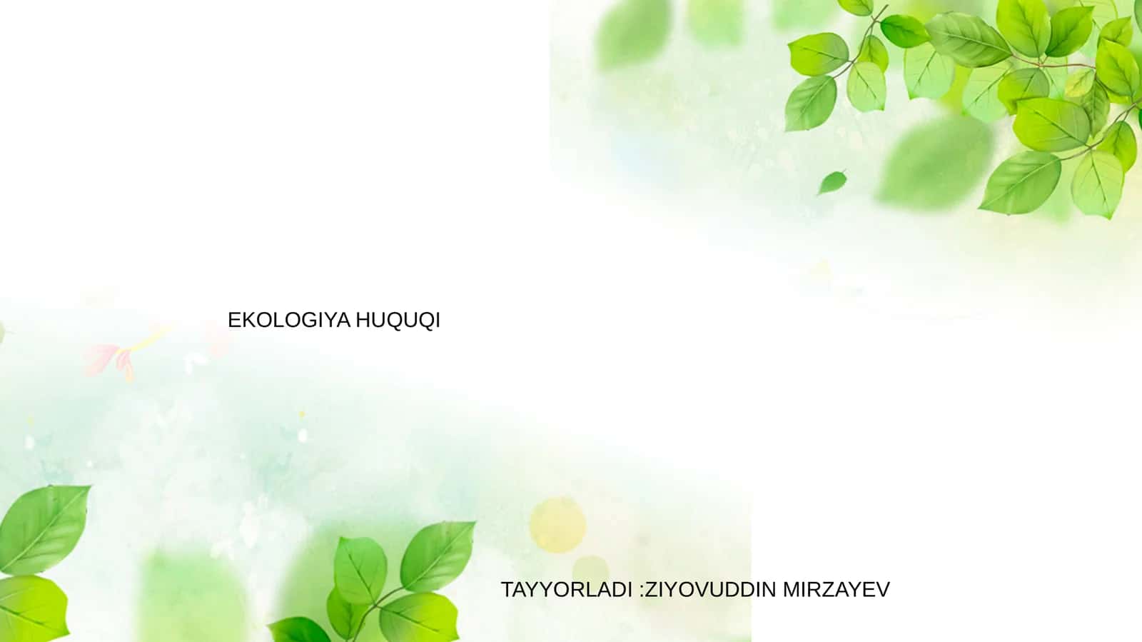 EKOLOGIYA HUQUQI 1