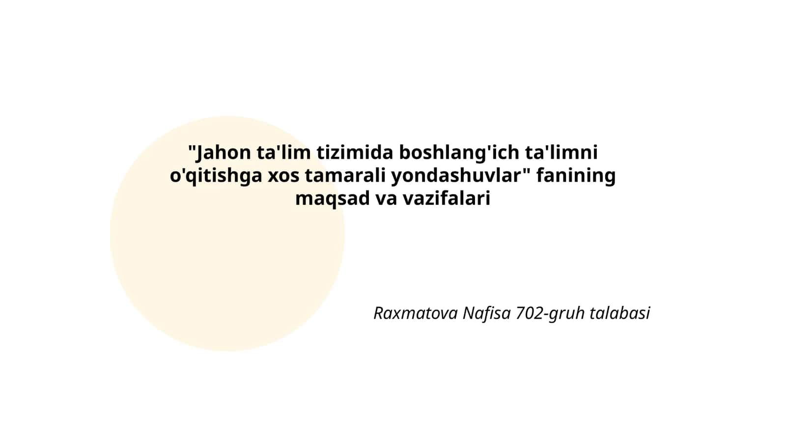 Jahon ta'lim tizimida boshlang'ich ta'limni o'qitishga xos tamarali yondashuvlar 1