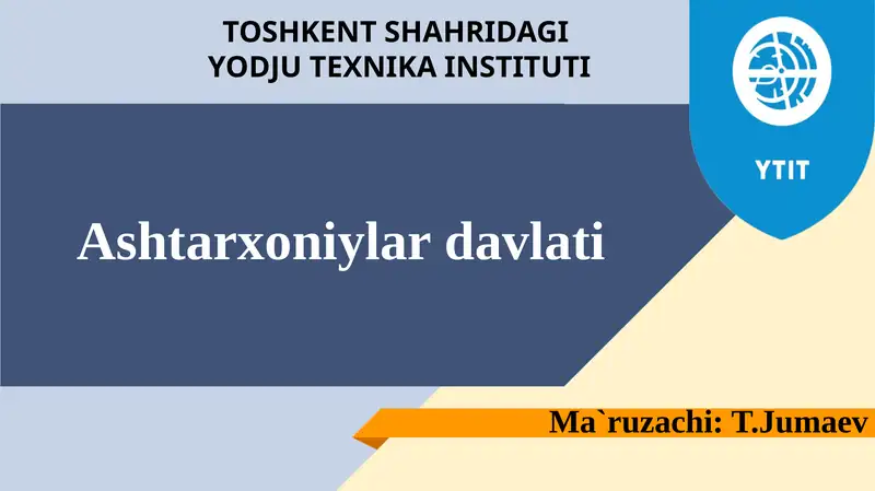Ashtarxoniylar davlati 1