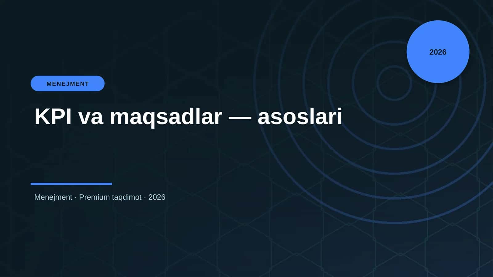 KPI va maqsadlar — asoslari 1