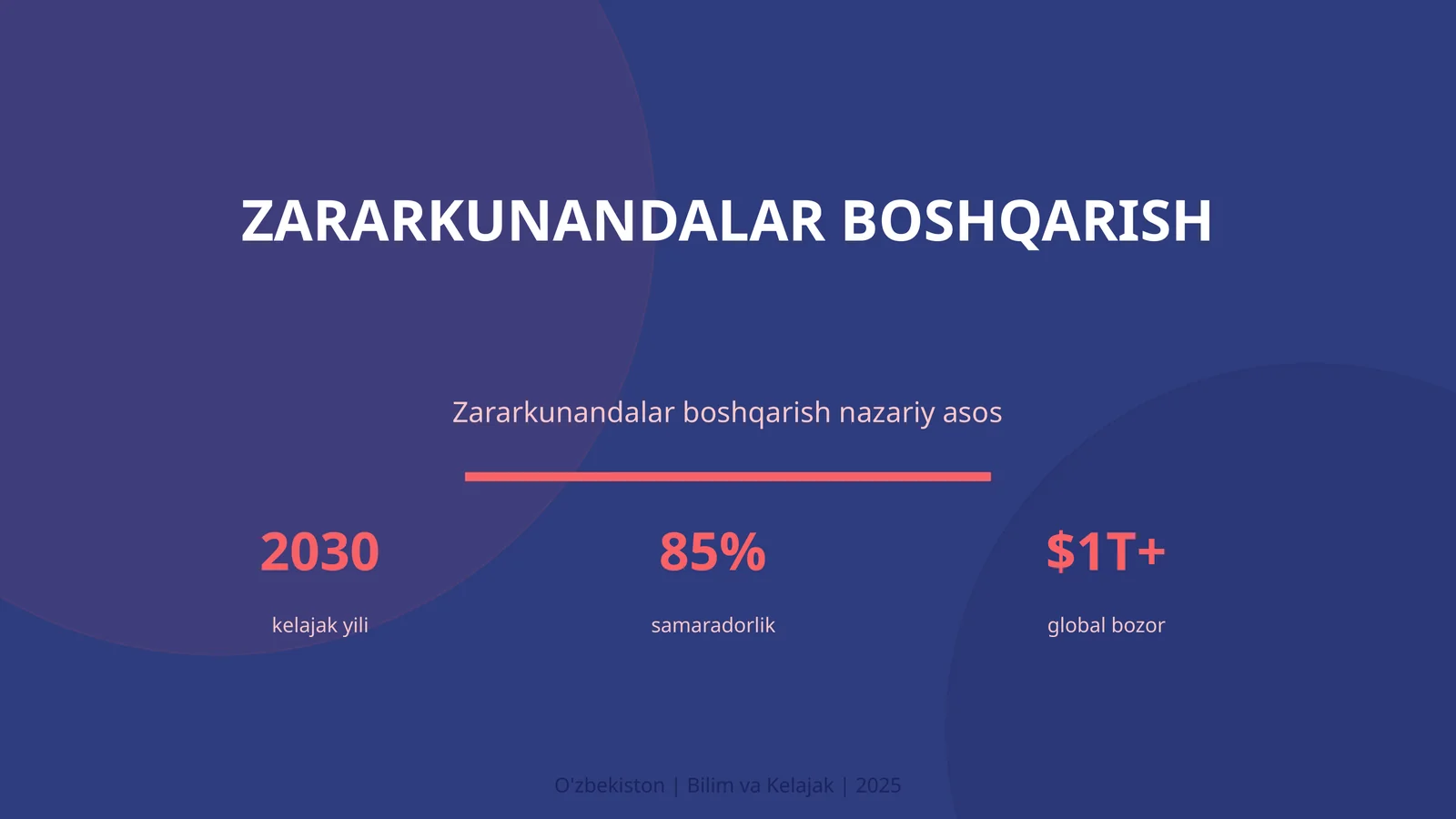 Zararkunandalar boshqarish 1