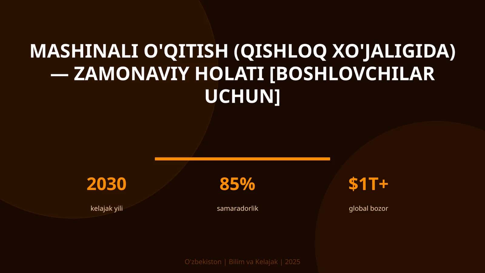 Mashinali o'qitish (qishloq xo'jaligida) — zamonaviy holati [boshlovchilar uchun] 1