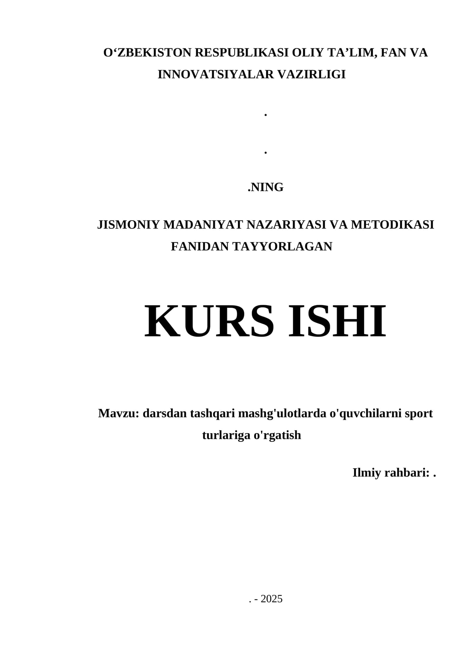 Darsdan tashqari mashg'ulotlarda o'quvchilarni sport turlariga o'rgatish 1