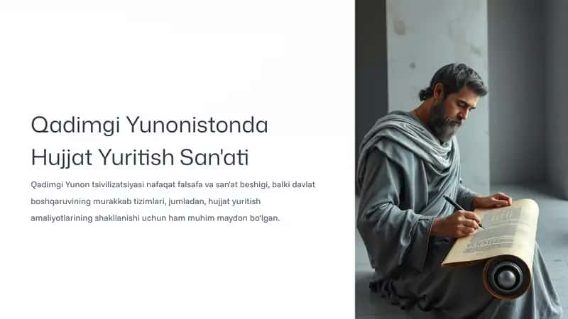 Qadimgi Yunonistonda Hujjat Yuritish San'ati 1