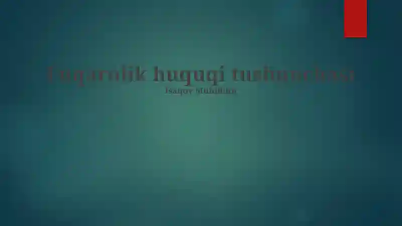 Fuqarolik huquqi tushunchasi