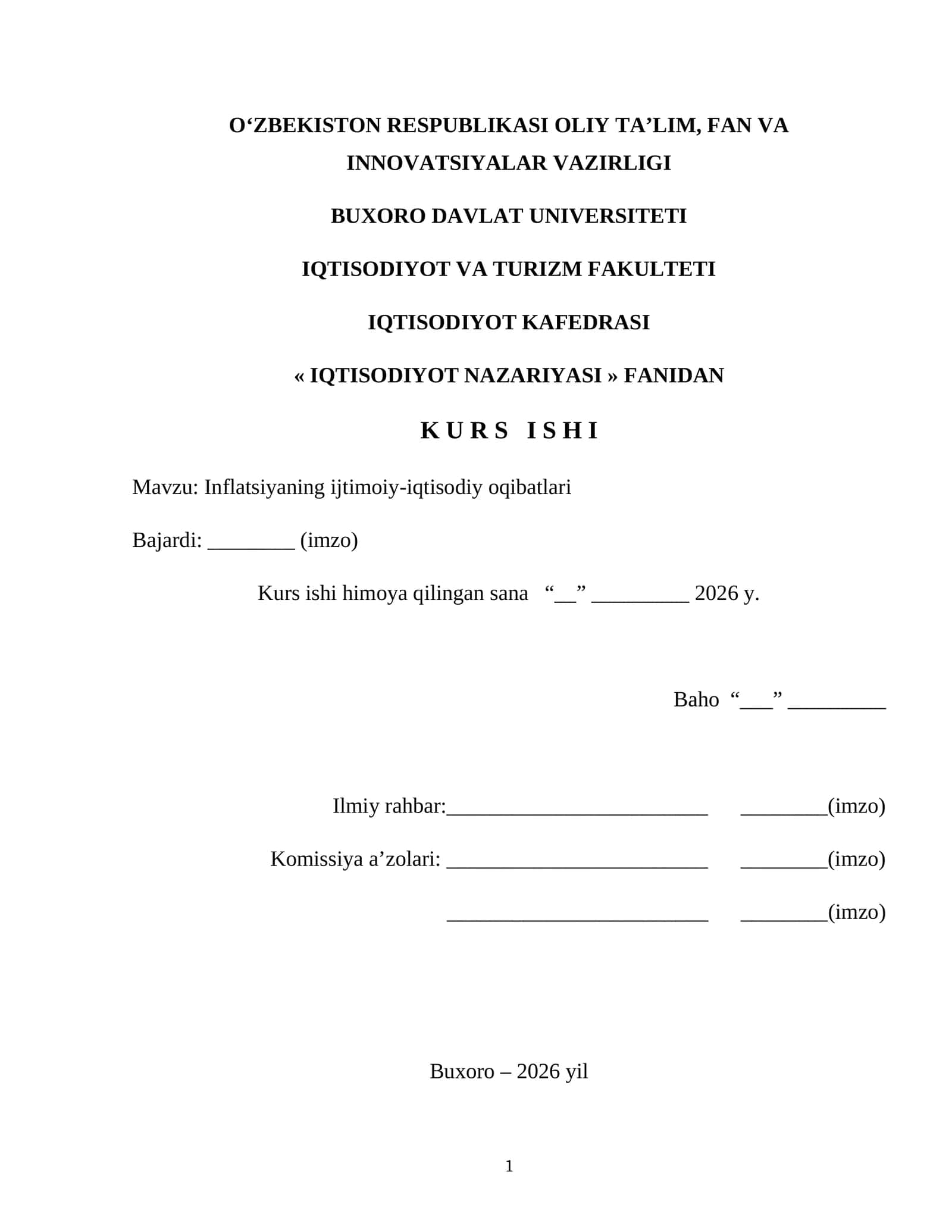 Inflatsiyaning ijtimoiy-iqtisodiy oqibatlari 1