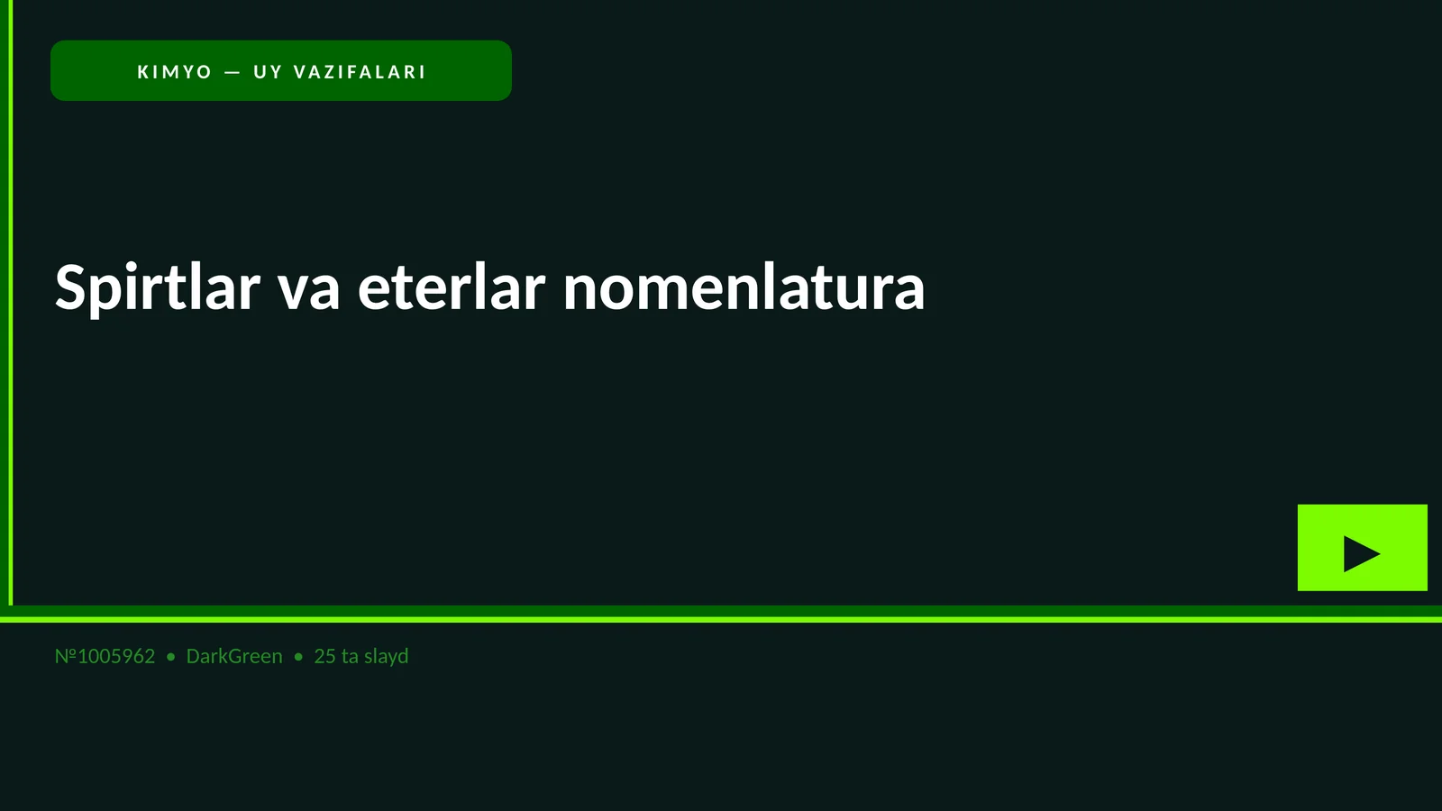 Spirtlar va eterlar nomenlatura 1