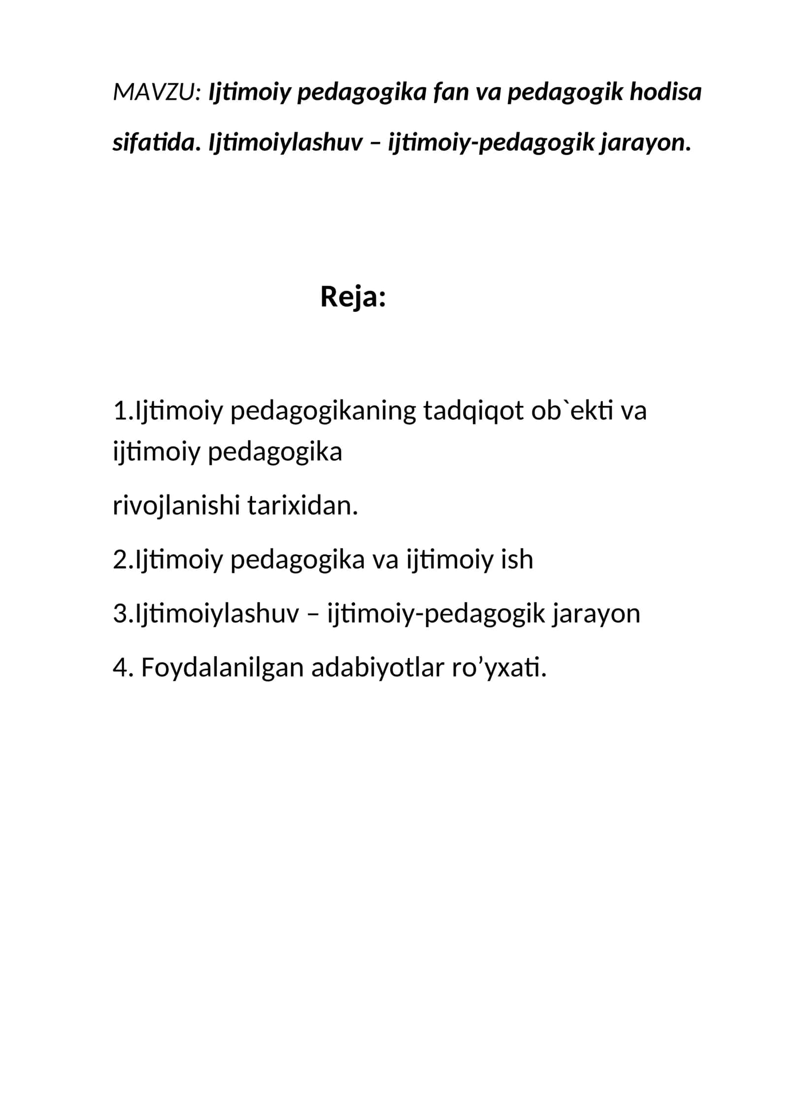 Ijtimoiy pedagogika fan va pedagogik hodisa 1