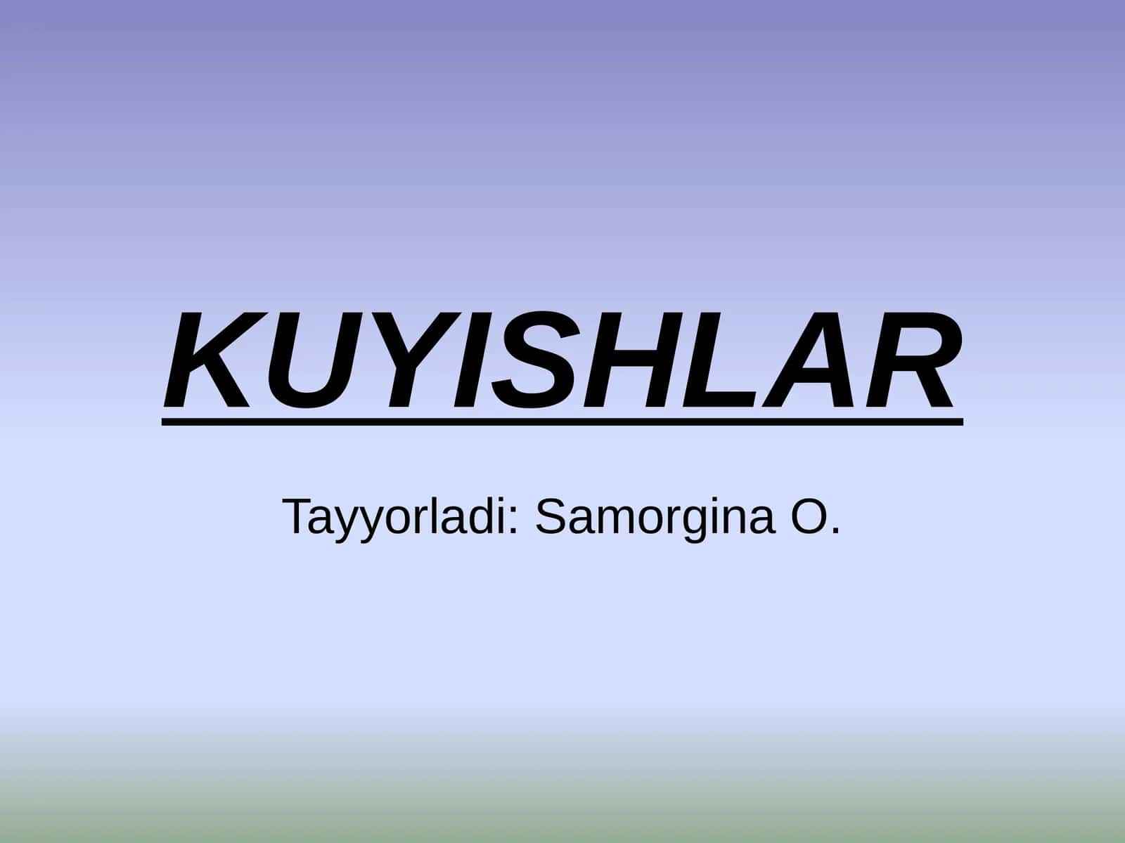 Kuyish jarohatlari va ularning tasnifi (PPTX) 1