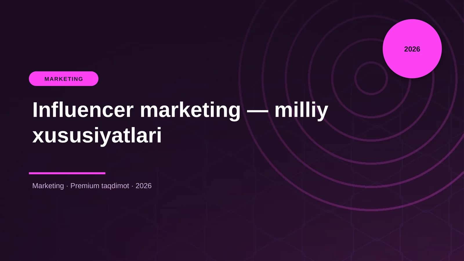 Influencer marketing — milliy xususiyatlari 1