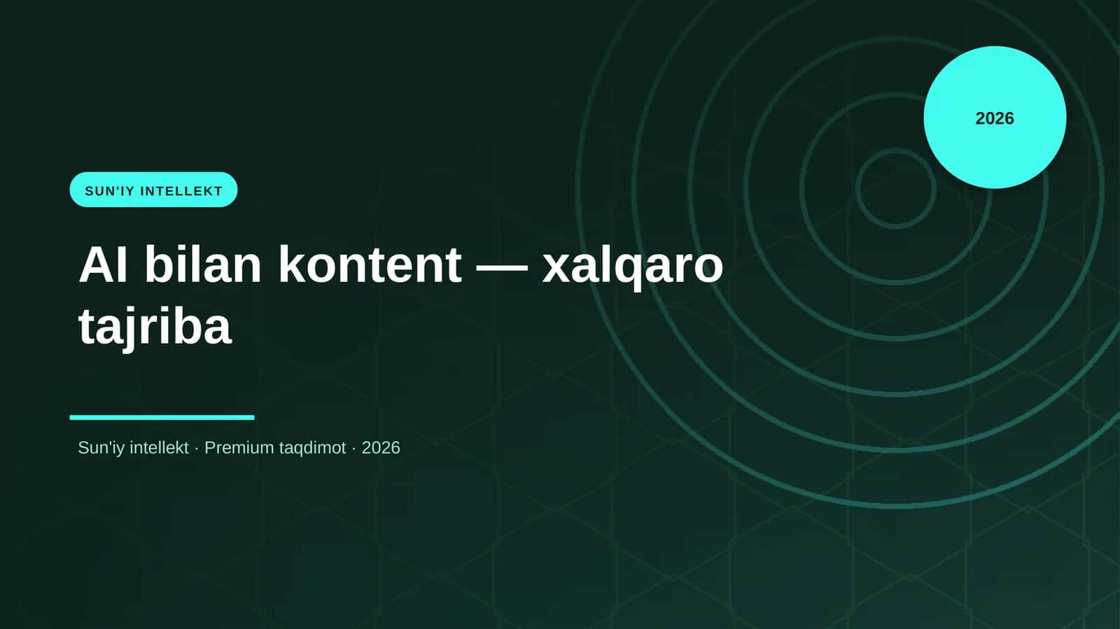 AI bilan kontent — xalqaro tajriba 1