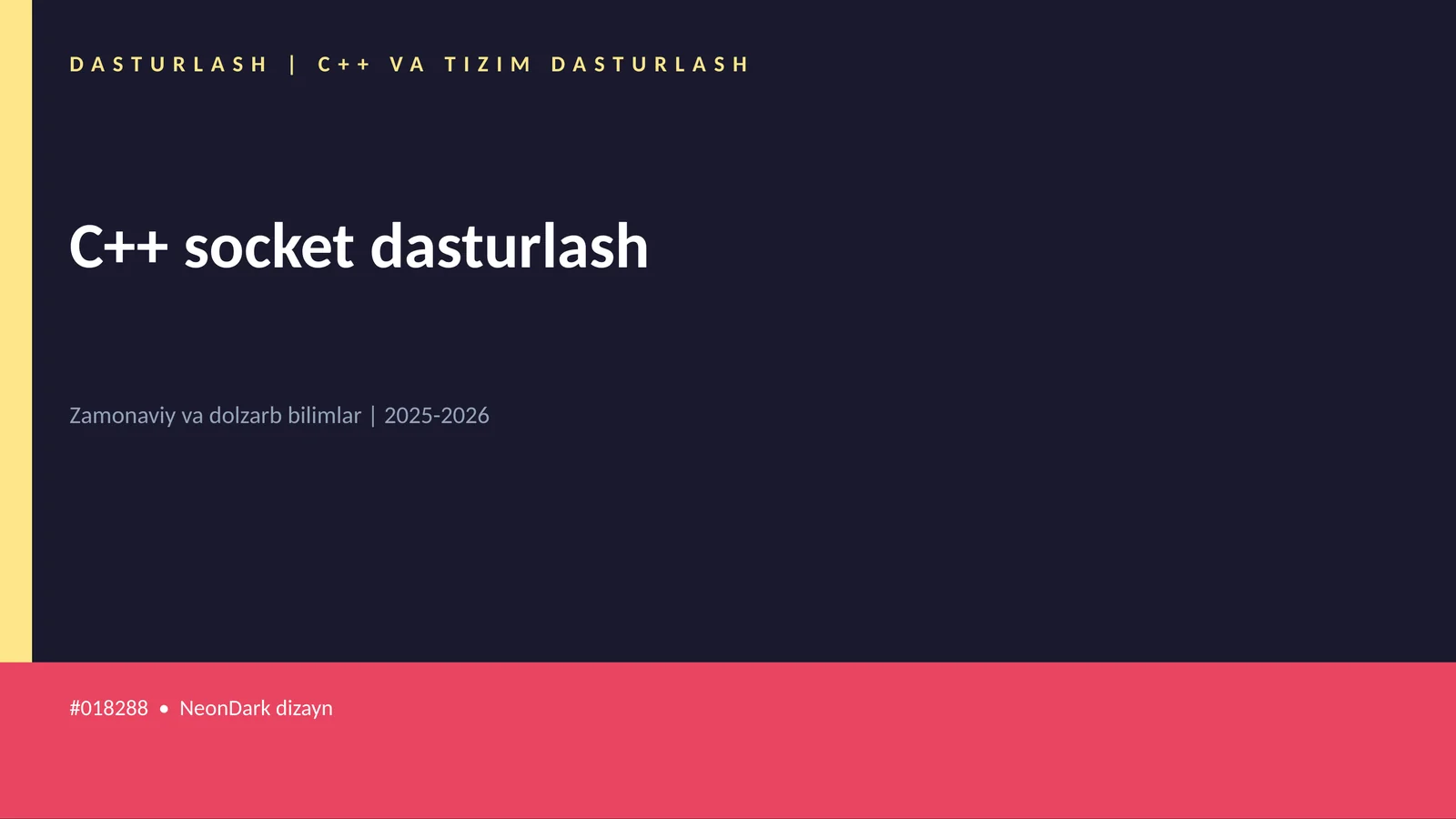 C++ VA TIZIM DASTURLASH 1