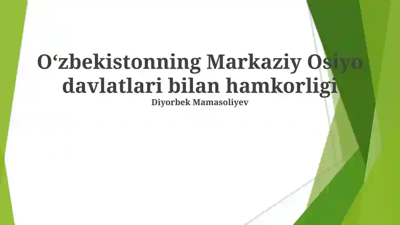 Markaziy Osiyo Davlatlari bilan Hamkorlikning Geografiyasi