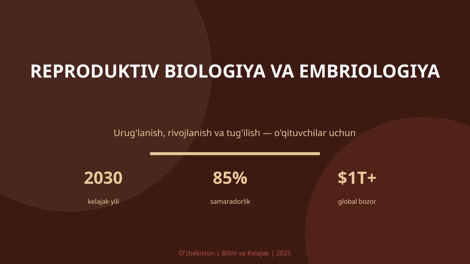 Reproduktiv Biologiya va Embriologiya 1