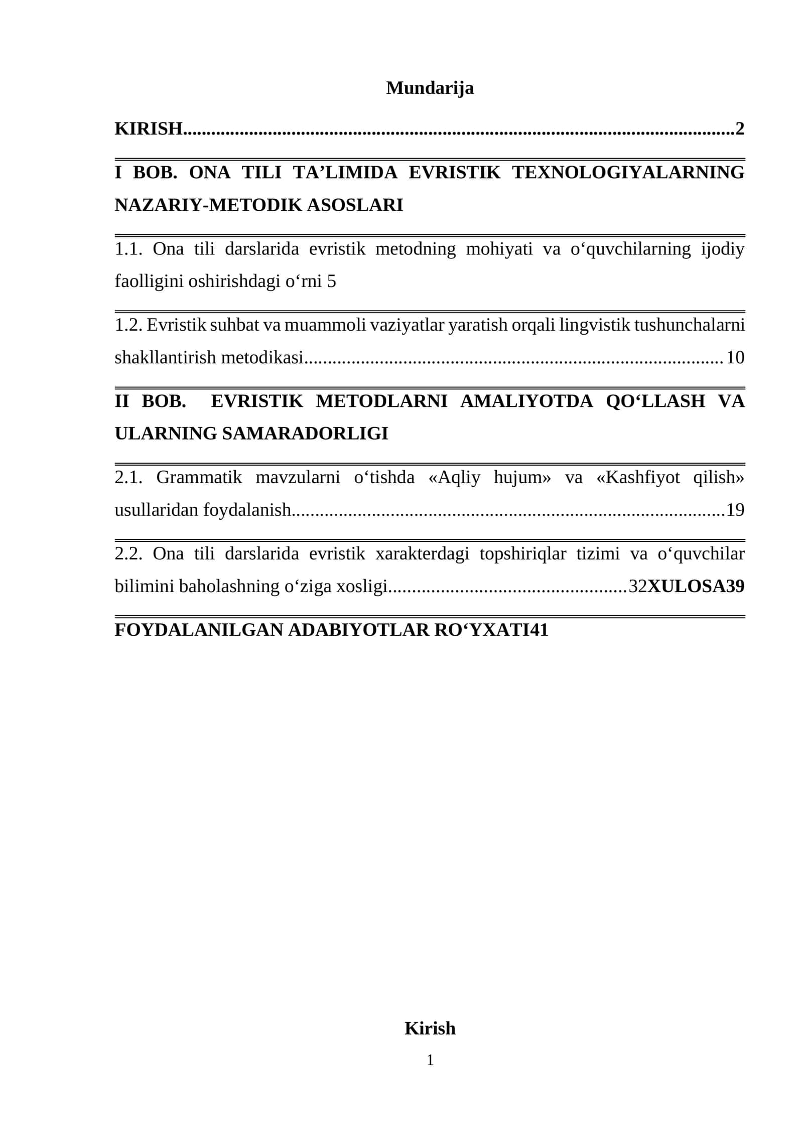 ONA TILI TA’LIMIDA EVRISTIK TEXNOLOGIYALARNING NAZARIY-METODIK ASOSLARI 1