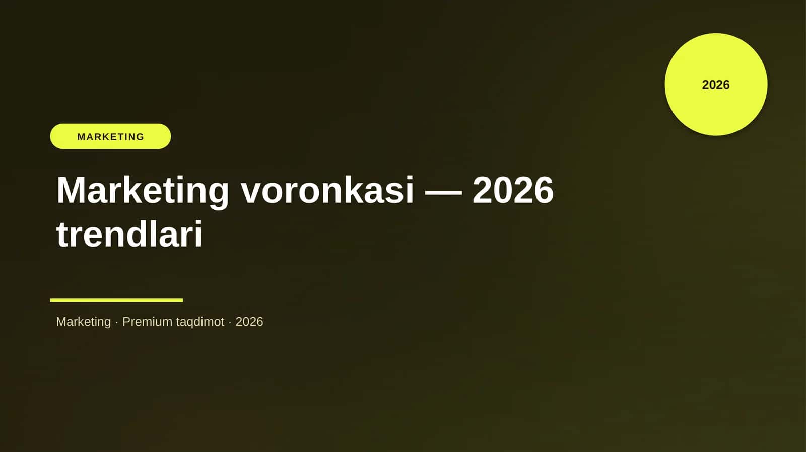 Marketing voronkasi — 2026 trendlari 1