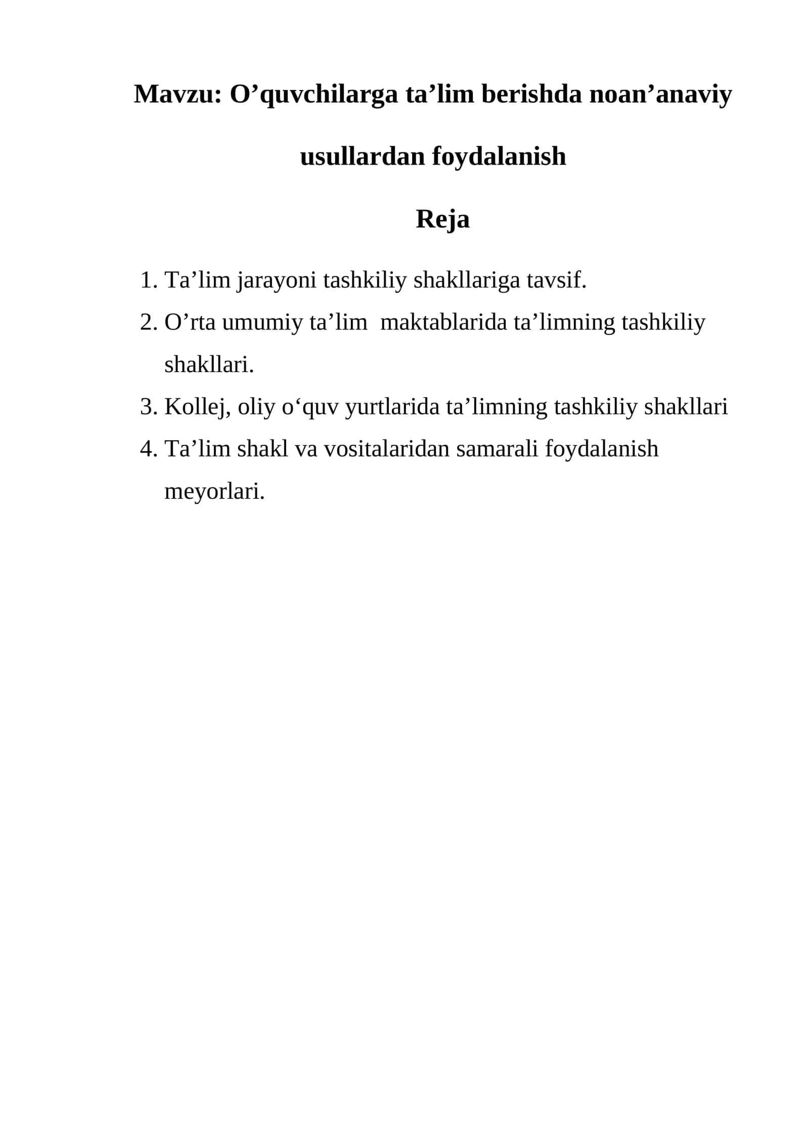 O’quvchilarga ta’lim berishda noan’anaviy usullardan foydalanish 1