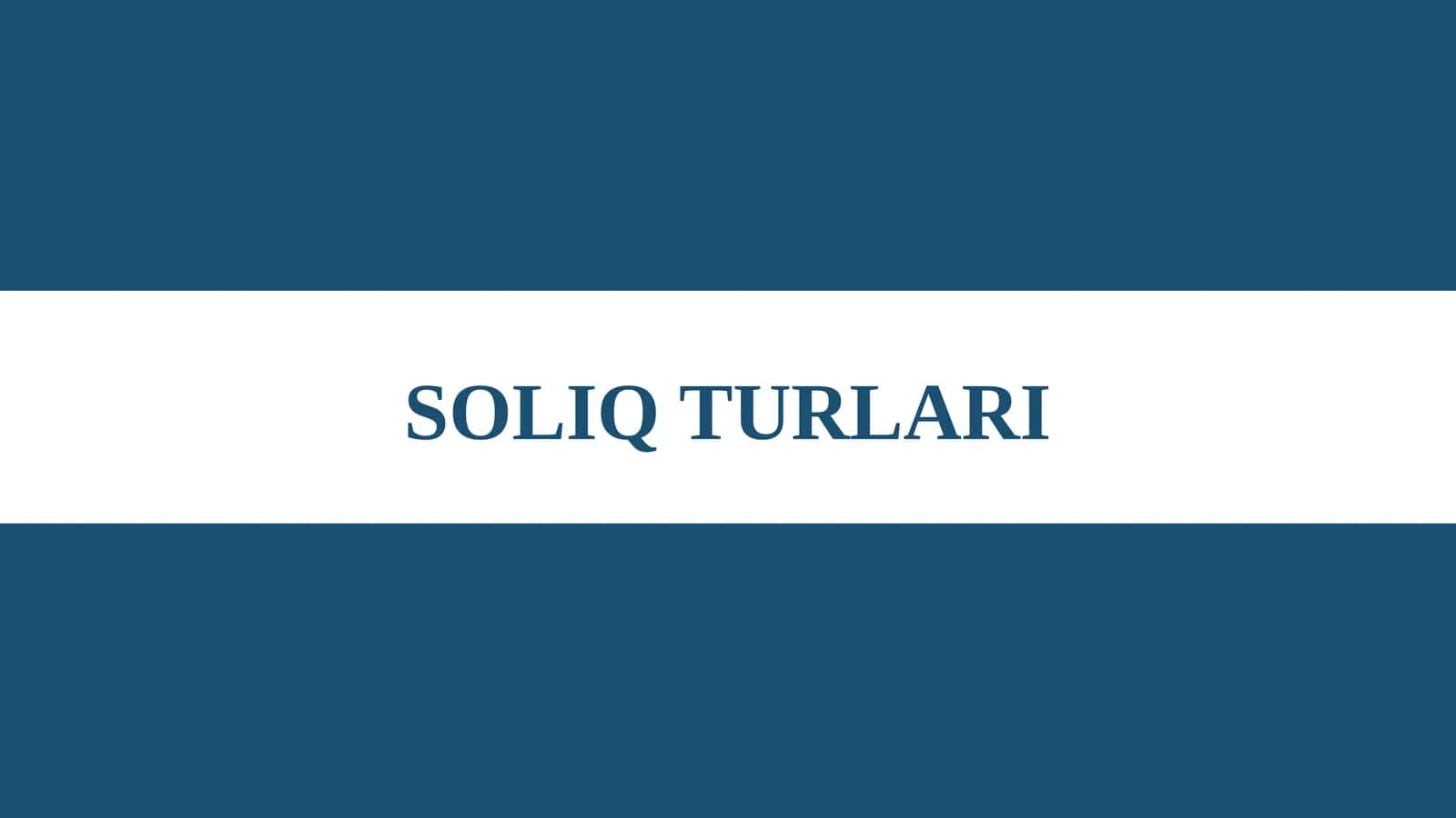 Soliq turlari 1