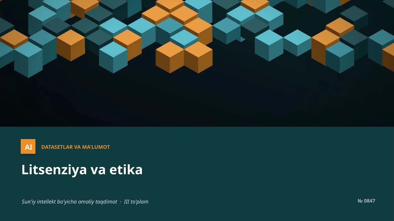 Sun'iy intellekt bo'yicha amaliy taqdimot · III to'plam 1
