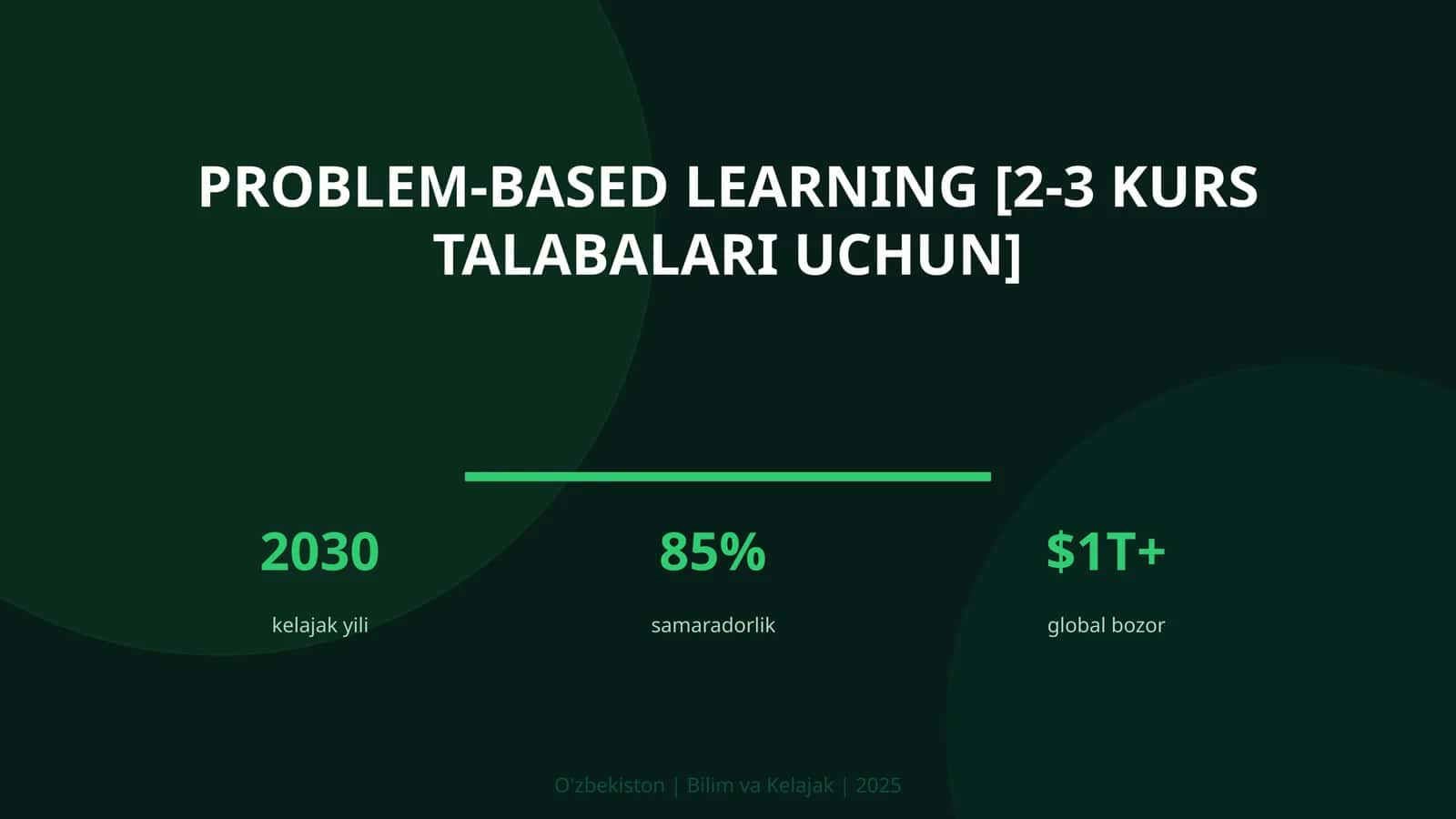 Problem-based learning [2-3 kurs talabalari uchun] 1