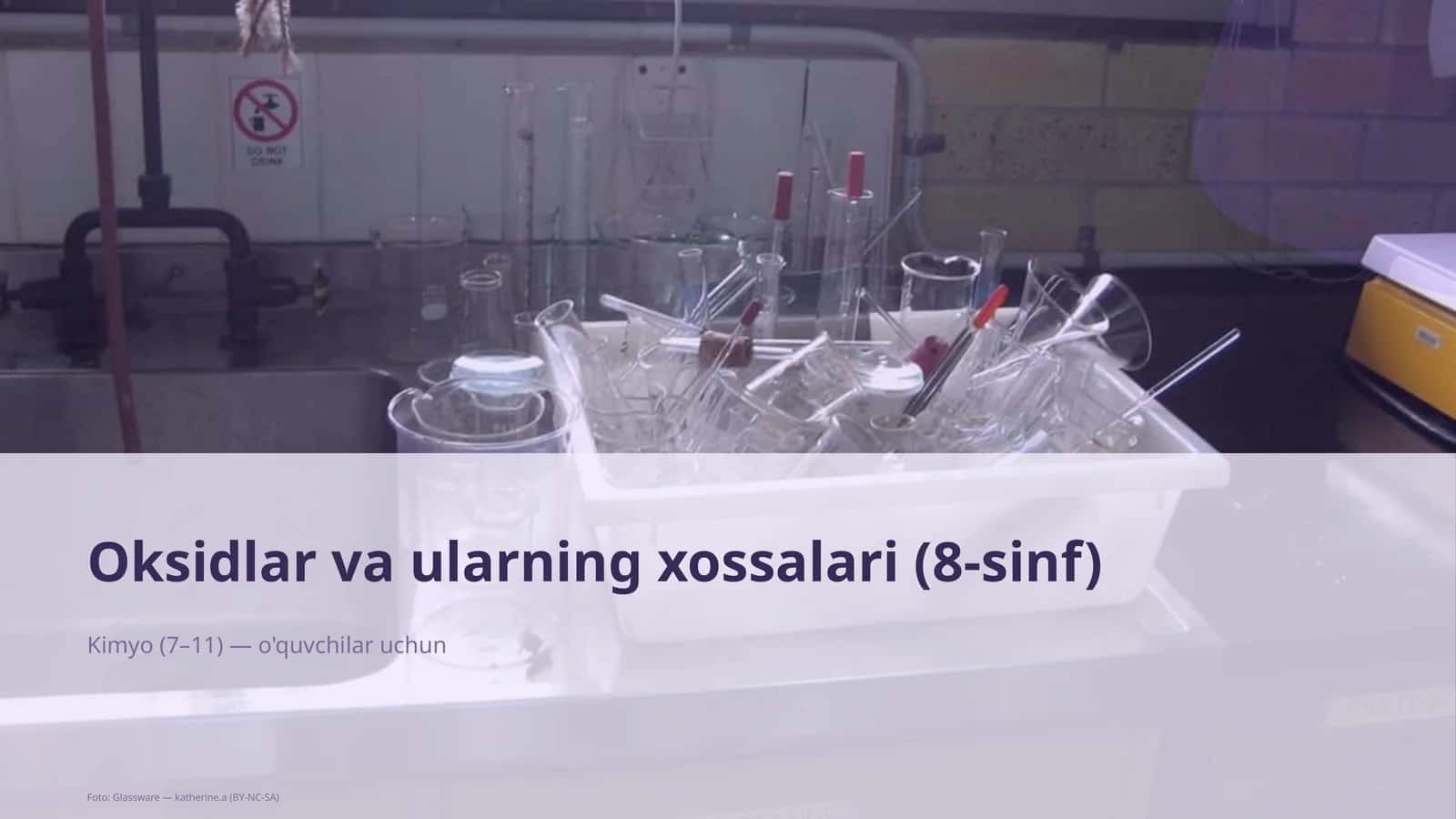 Oksidlar va ularning xossalari (8-sinf) 1