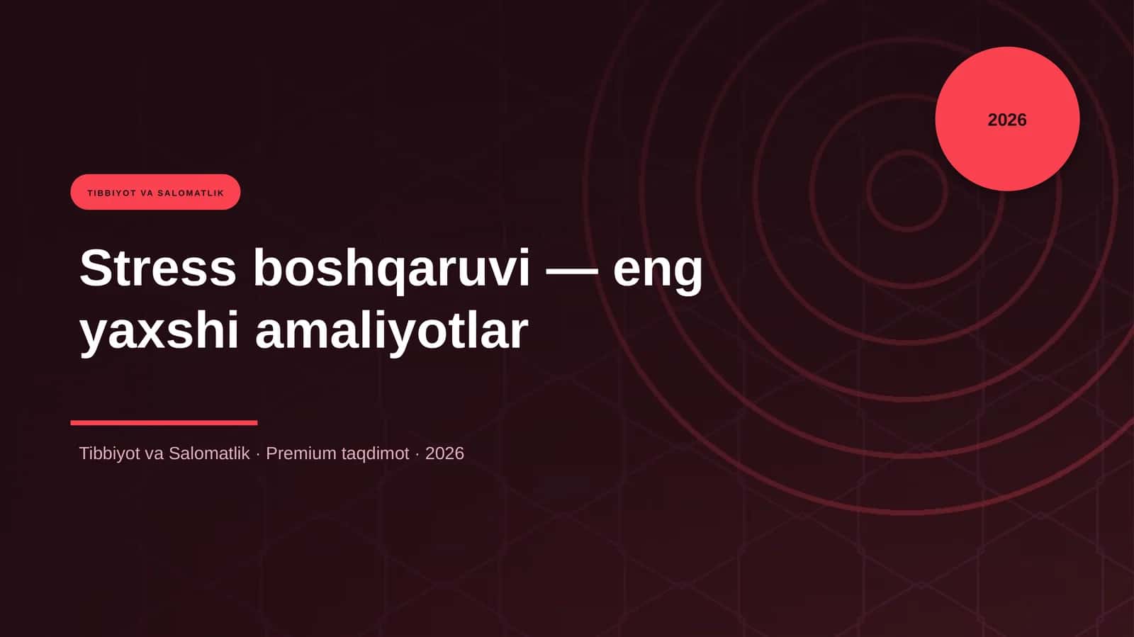 Stress boshqaruvi — eng yaxshi amaliyotlar 1