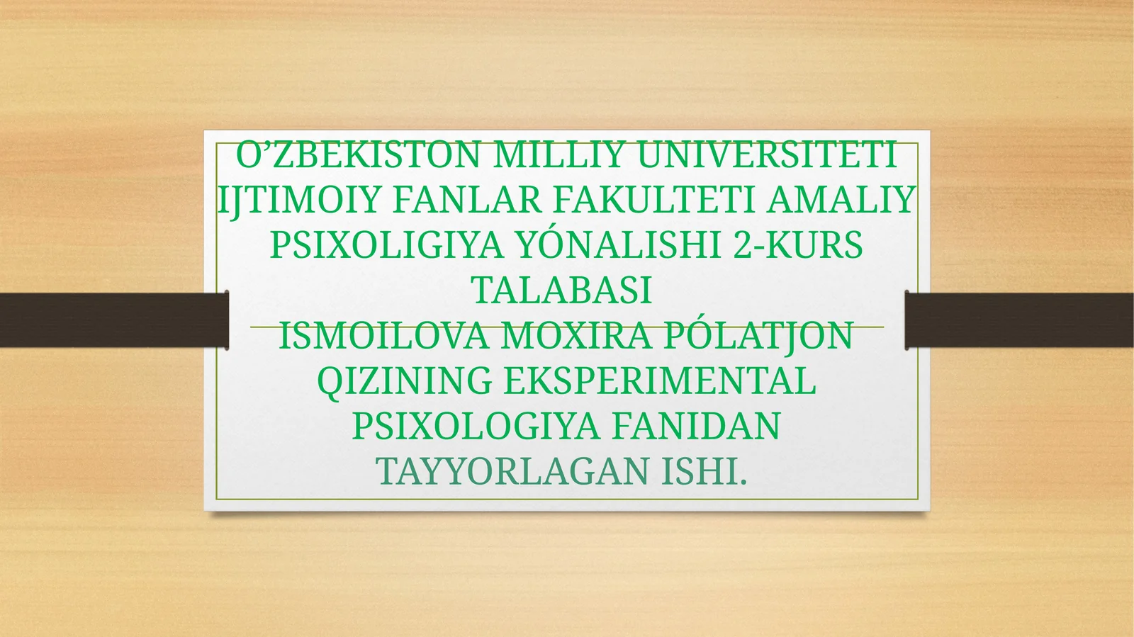 QISQA MUDDATLI XOTIRANI TADQIQ ETISH 1