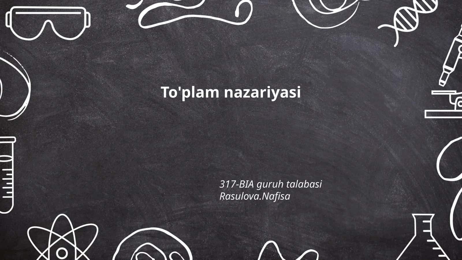 To'plam nazariyasi 1
