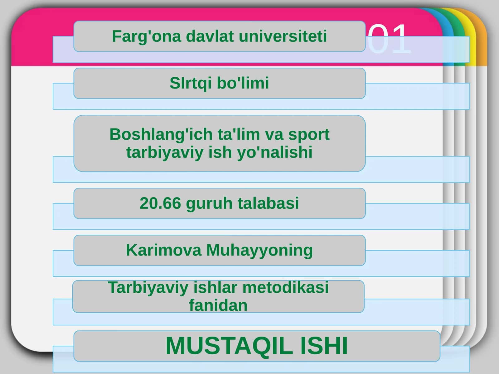 Ta`lim sohasini tubdan isloh qilishlar 1