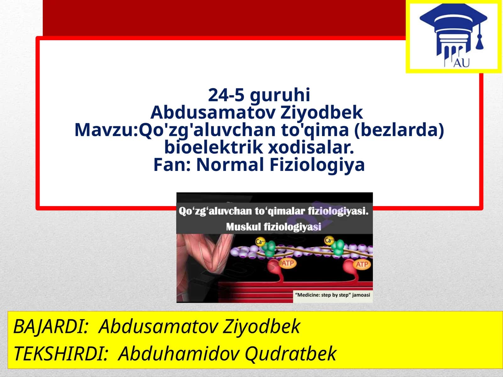 24-5 guruhi Abdusamatov Ziyodbek 1