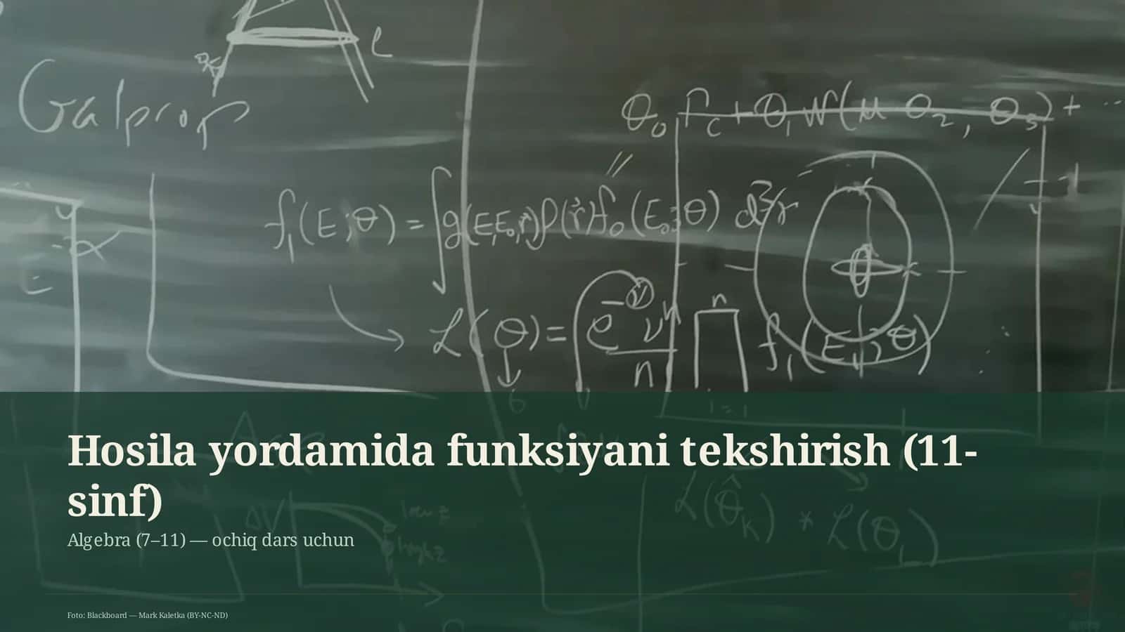 Hosila yordamida funksiyani tekshirish (11-sinf) 1