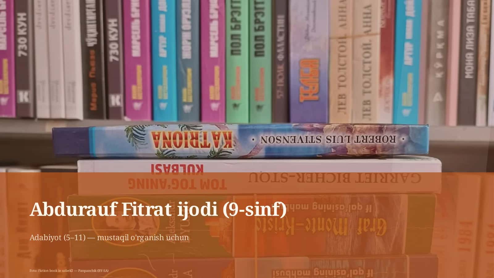 Abdurauf Fitrat ijodi (9-sinf) 1