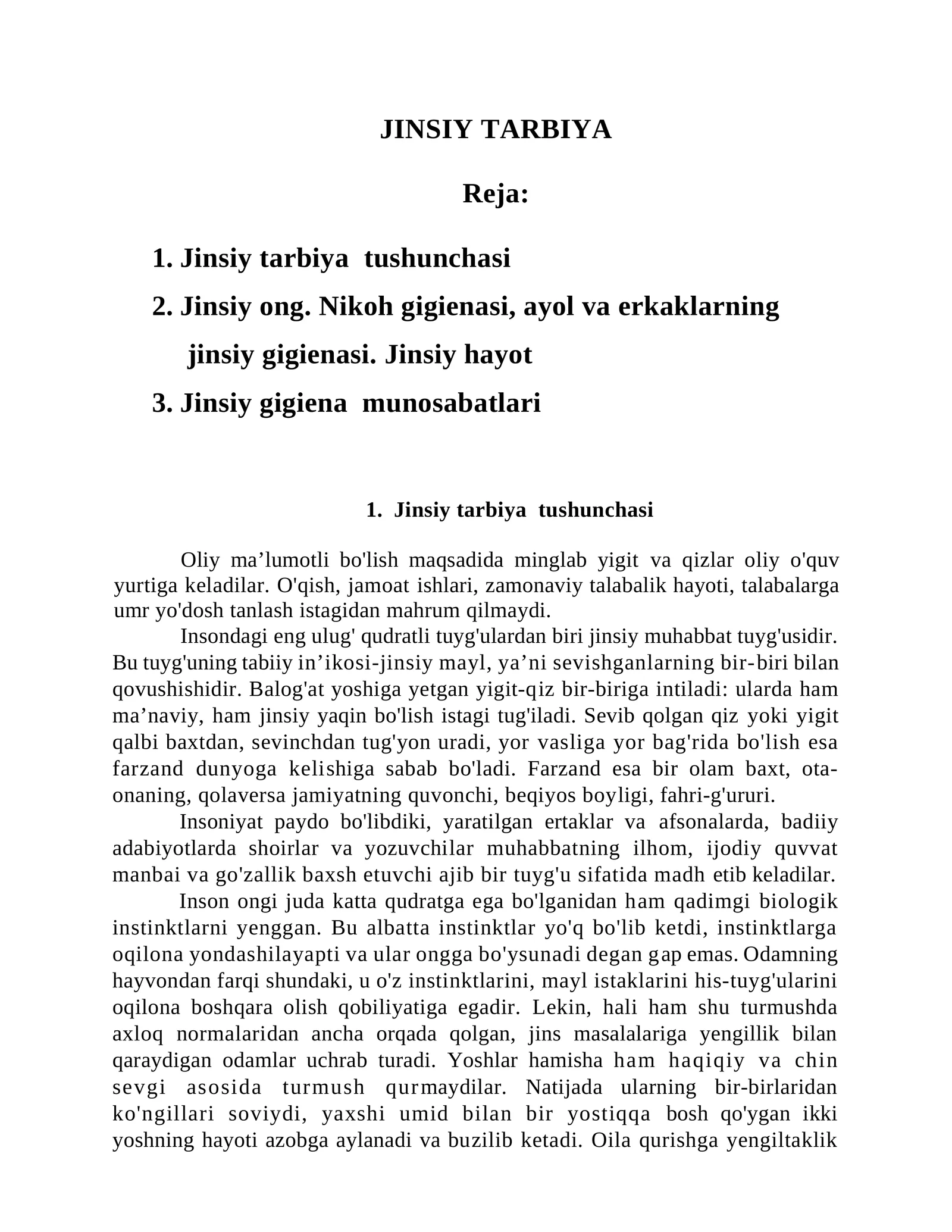 JINSIY TARBIYA 1