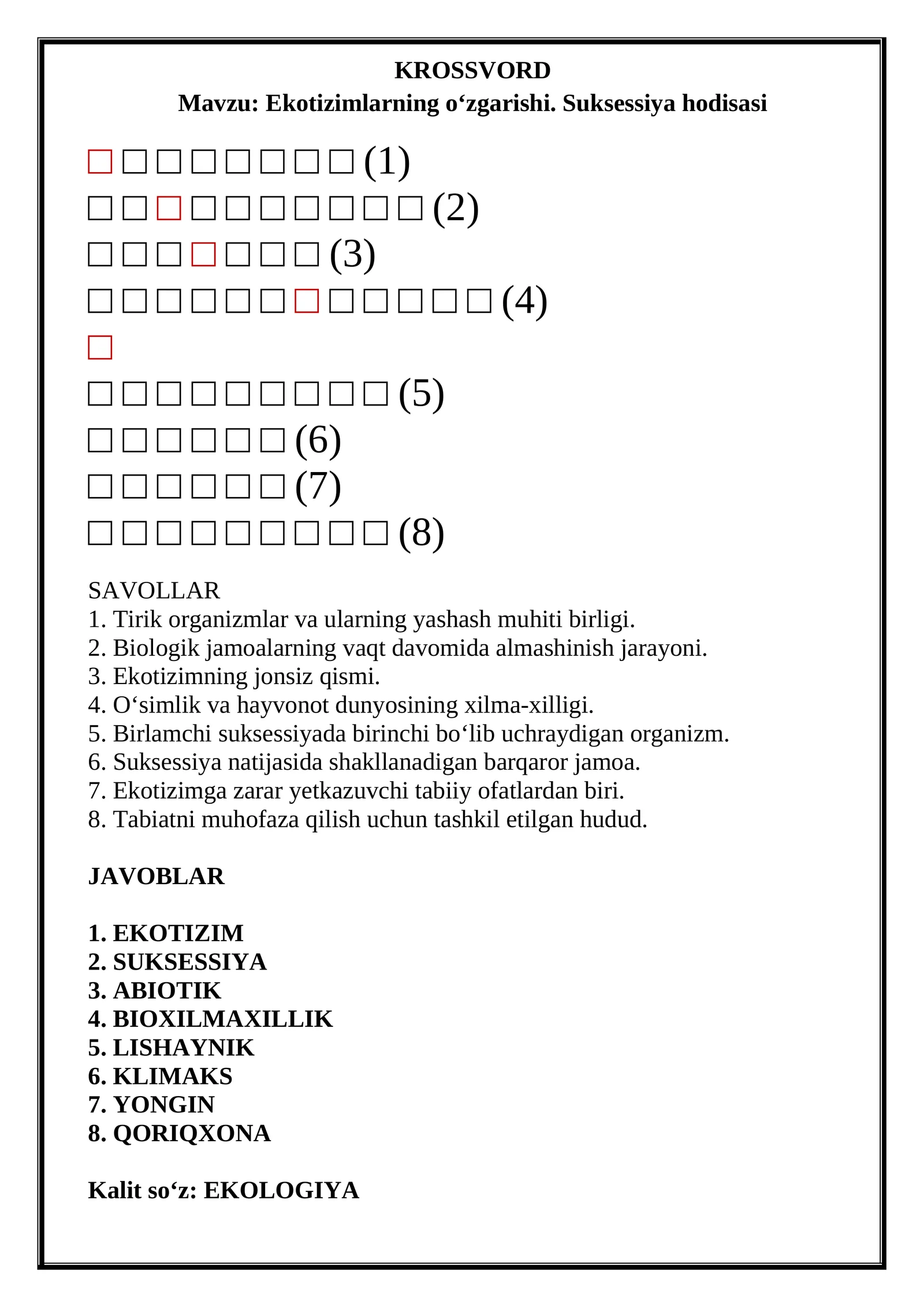 KROSSVORD 1